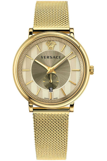 VERSACE V-CIRCLE VBQ070017 Multifunction Armbanduhr 42 mm Gold ansicht-3