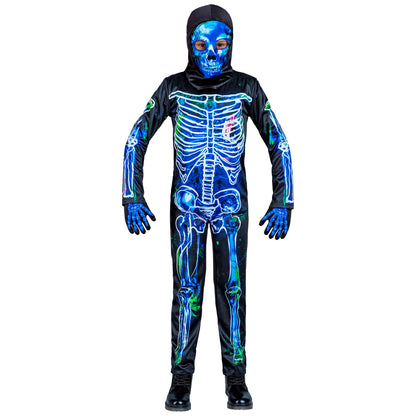 "VERSEUCHTES SKELETT" (Overall, Maske mit Kapuze) – Vorderansicht