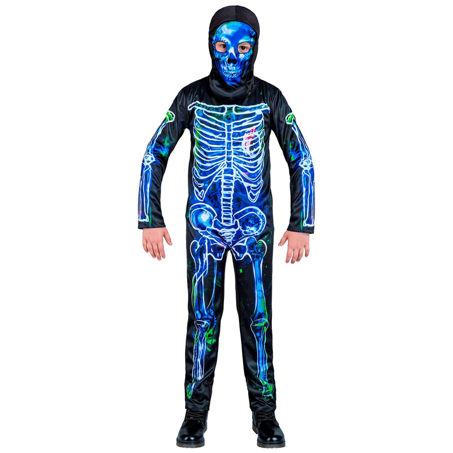 "VERSEUCHTES SKELETT" (Overall, Maske mit Kapuze) – Detailansicht