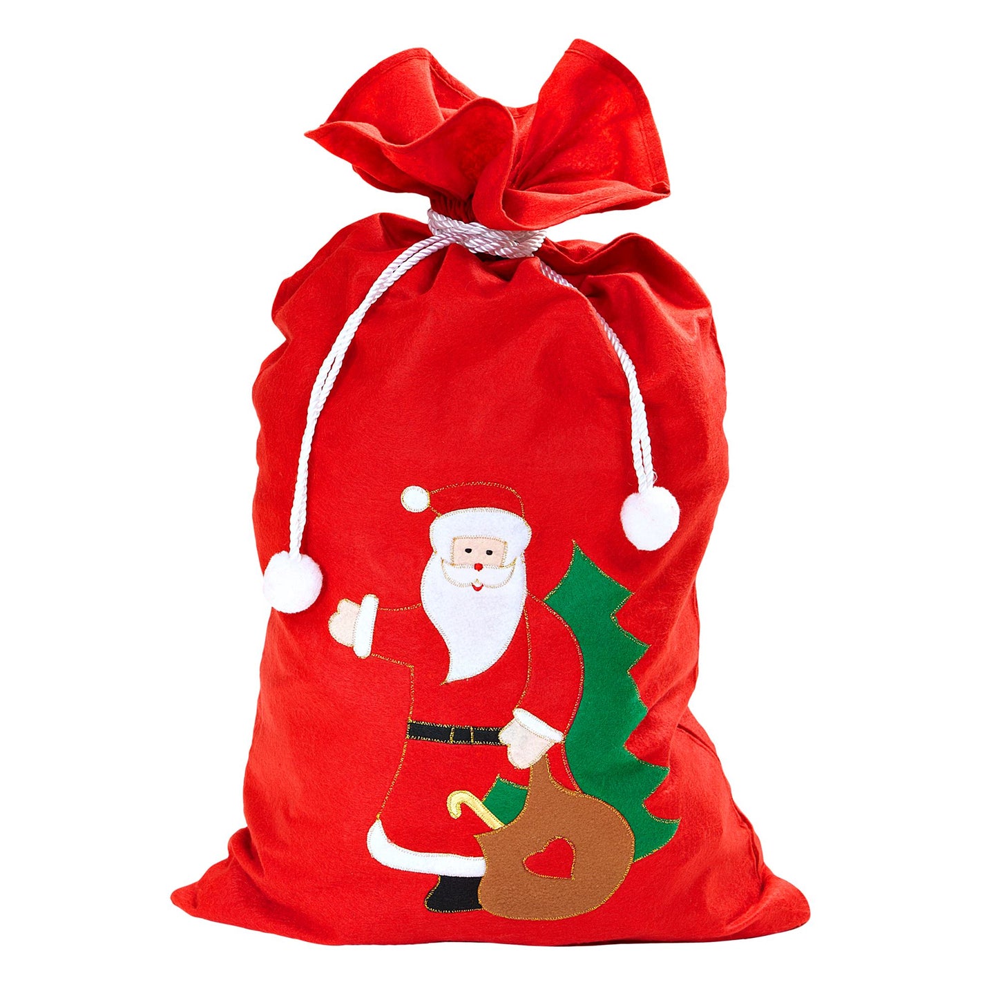 "VERZIERTER WEIHNACHTSMANNSACK" 60x100 cm – Vorderansicht