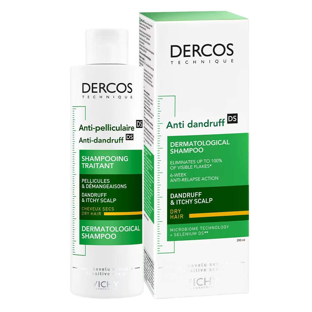 Vichy, Dercos Sensitive, Haarshampoo, Antischuppen, 200 ml