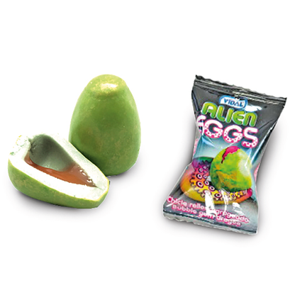 Vidal Alien Eggs 200er Kaugummidragees Grün mit flüssigem Kern 1000 g