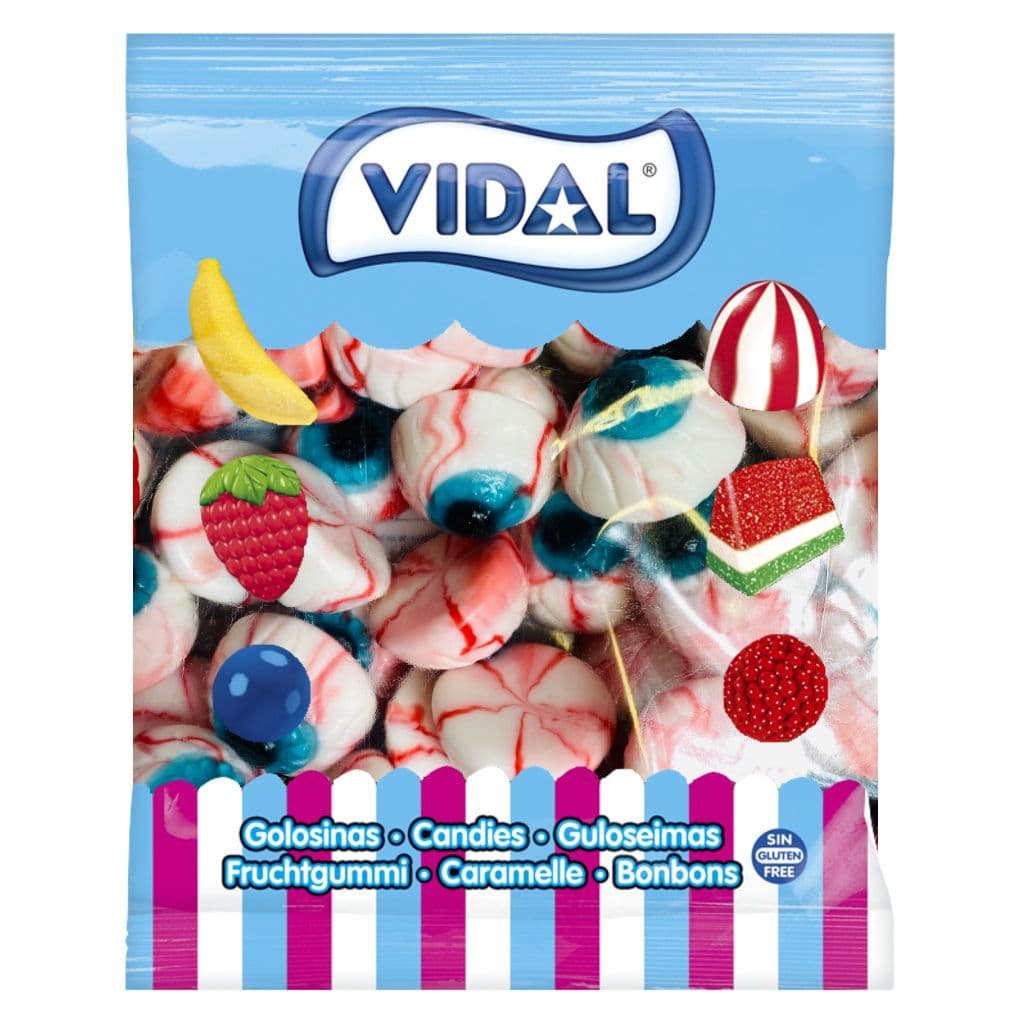 Vidal Bloody Eyes – Fruchtgummi Gruselaugen 1000 g Beutel