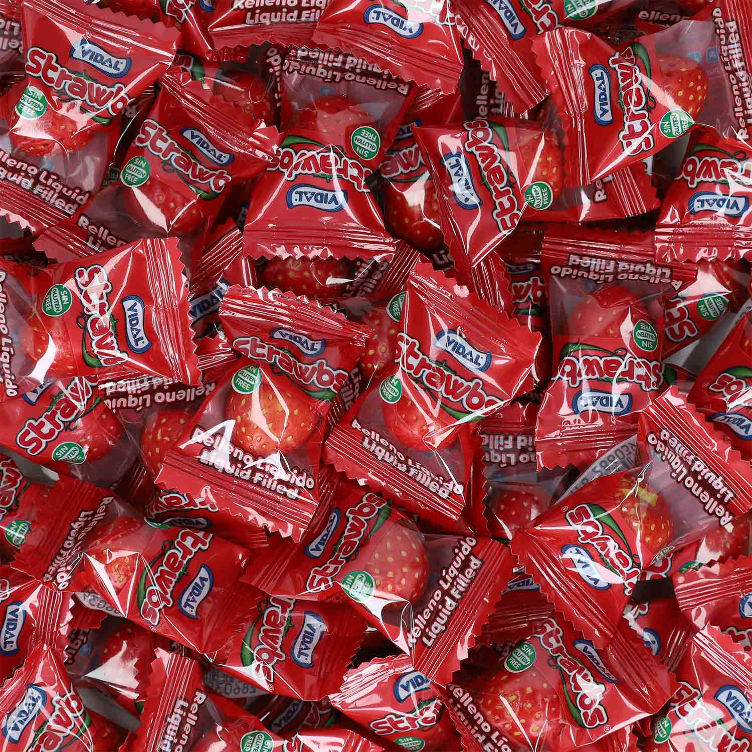Vidal Strawbs Erdbeergeschmack Kaugummi 200er Pack – Detailansicht