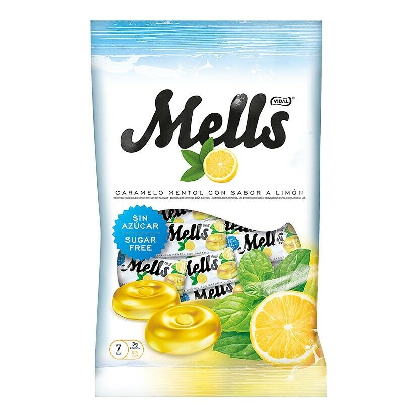 Vidal Mells Lemon & Menthol Sugarfree 300 Stück - 900 g