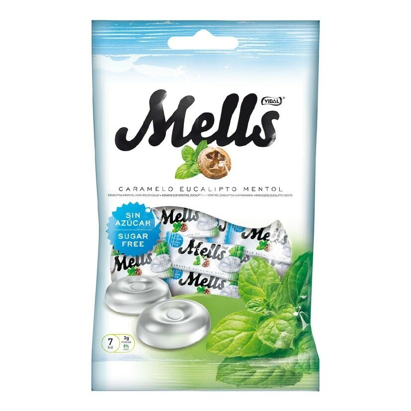 Vidal Mells Eucalyptus & Menthol Zuckerfreie Bonbons 300 Stück 900 g