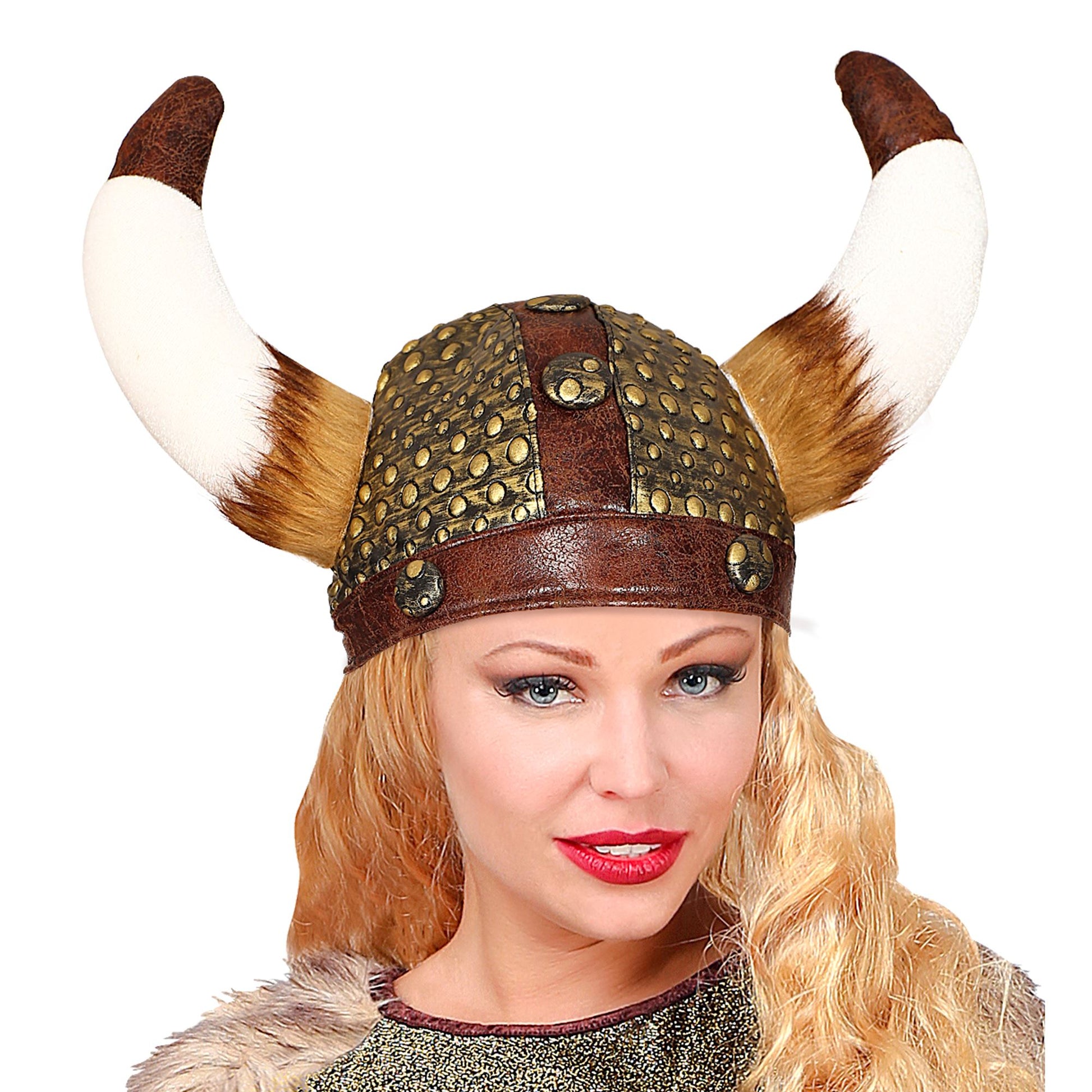 "VIKINGEHELM MIT FELL" in Lederoptik – Ansicht 3