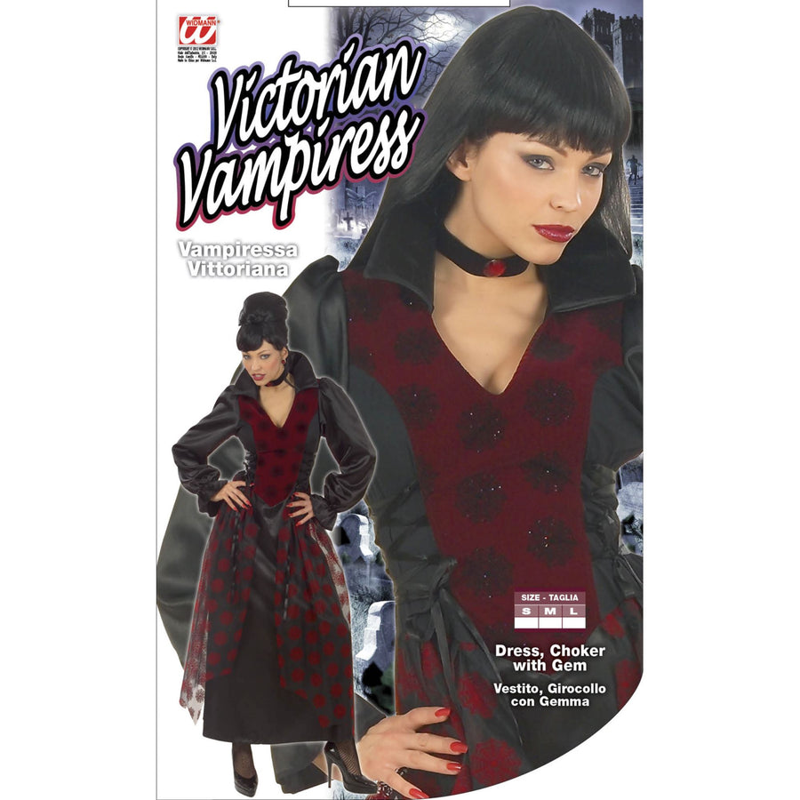 "VIKTORIANISCHE VAMPIRIN" (Kleid, Halsband mit Juvel) – Detailansicht