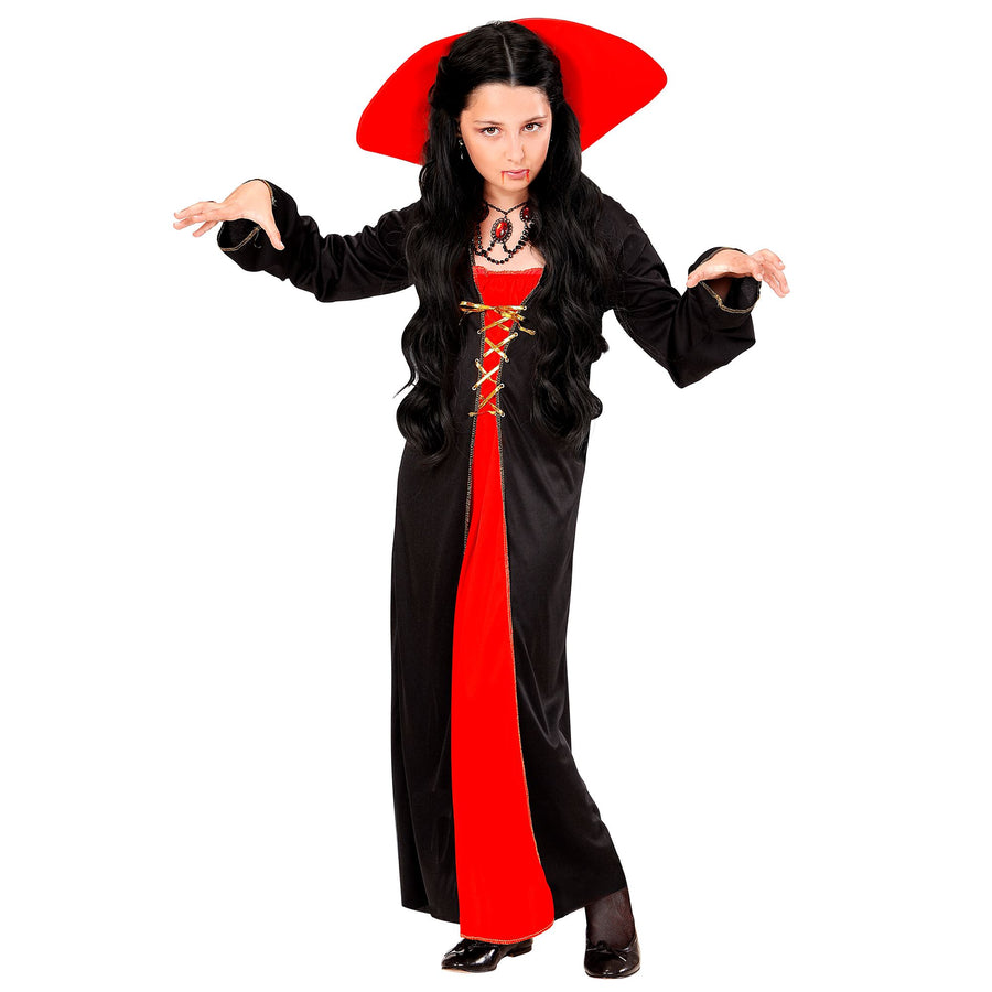"VIKTORIANISCHE VAMPIRIN" (Kleid, Kragen) – Vorderansicht