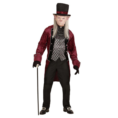 "VIKTORIANISCHER VAMPIR" (Jacke mit Weste, Jabot, Handschuhe, Hut) – Ansicht 3