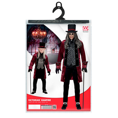 "VIKTORIANISCHER VAMPIR" (Jacke mit Weste, Jabot, Handschuhe, Hut) – Ansicht 4