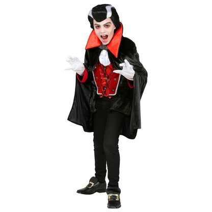 "VIKTORIANISCHER VAMPIR" (Oberteil mit Weste, Jabot, Umhang) – Ansicht 3