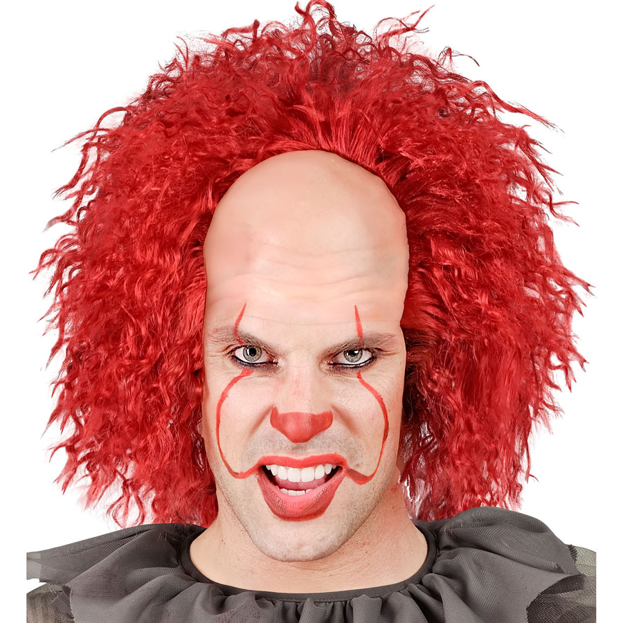 "VINTAGE KILLERCLOWN GLATZE MIT ROTEN HAAREN" in Box – Vorderansicht