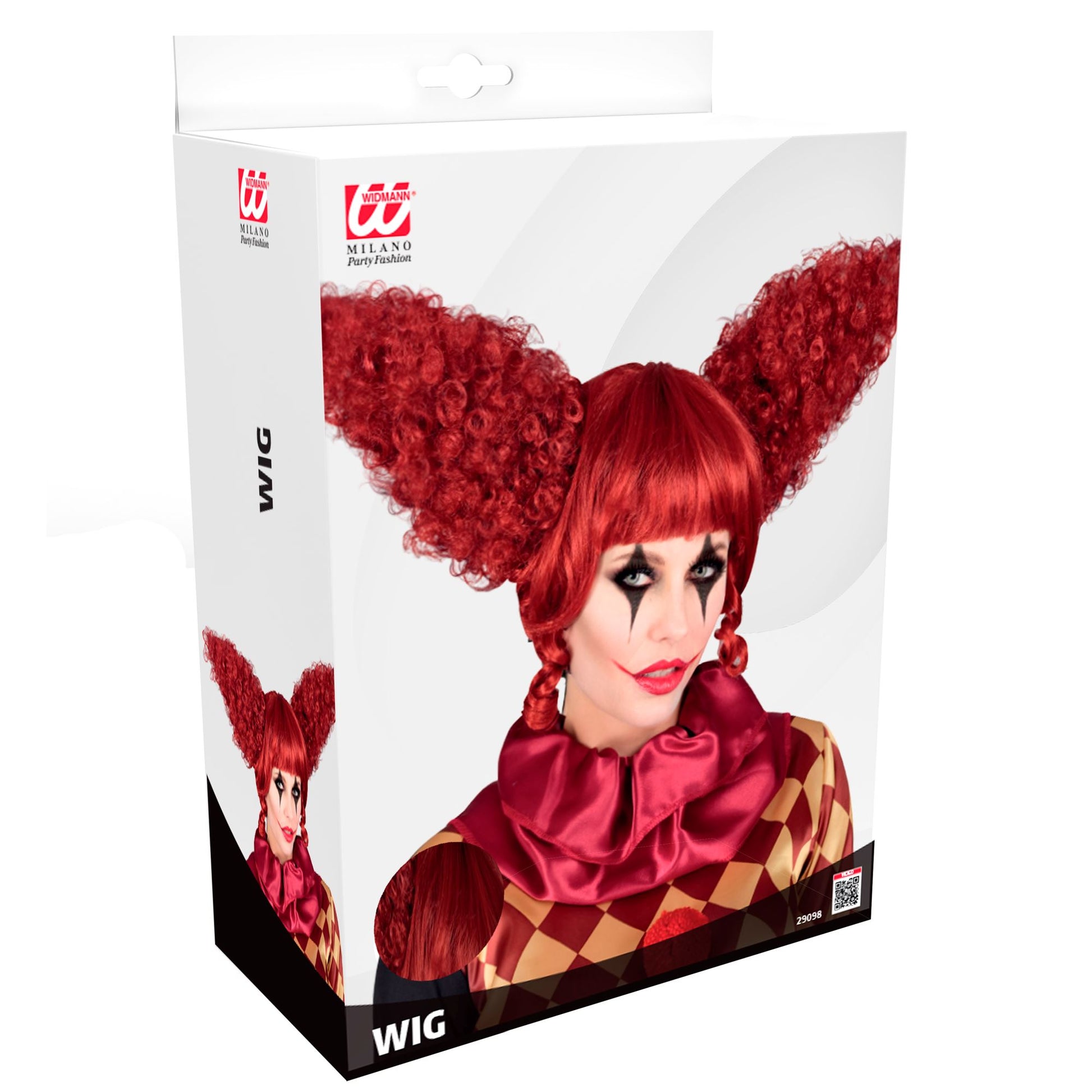 "VINTAGE KILLERCLOWN PERÜCKE" in Box – Detailansicht