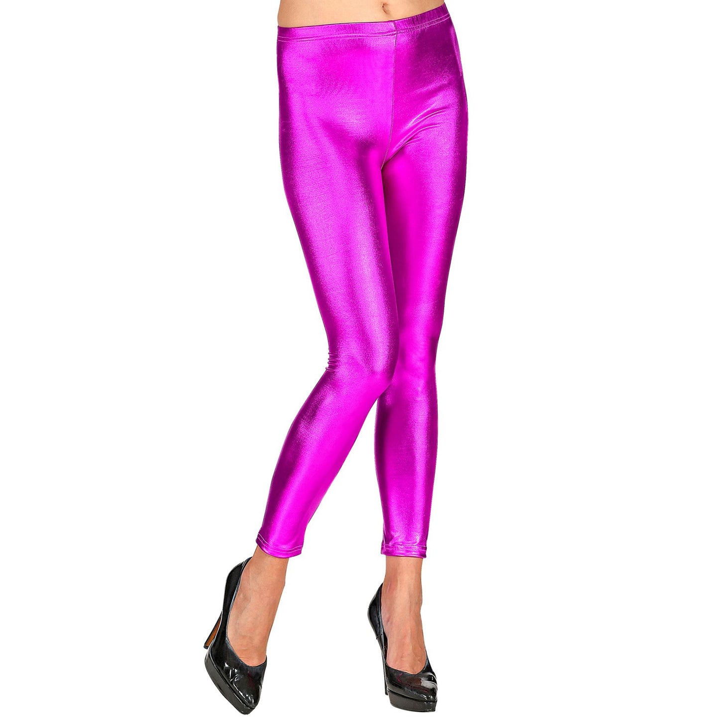 "VIOLETT METALLIC LEGGINGS" – Vorderansicht