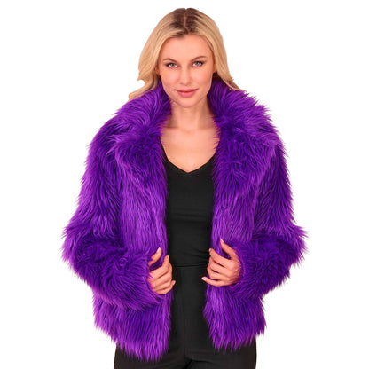 "VIOLETTE DAMEN PLÜSCHJACKE" – Ansicht 3