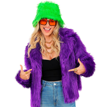 "VIOLETTE DAMEN PLÜSCHJACKE" – Ansicht 6