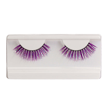 "VIOLETTE HOLOGRAPHISCHE FASHION WIMPERN" mit Klebstofftube – Detailansicht
