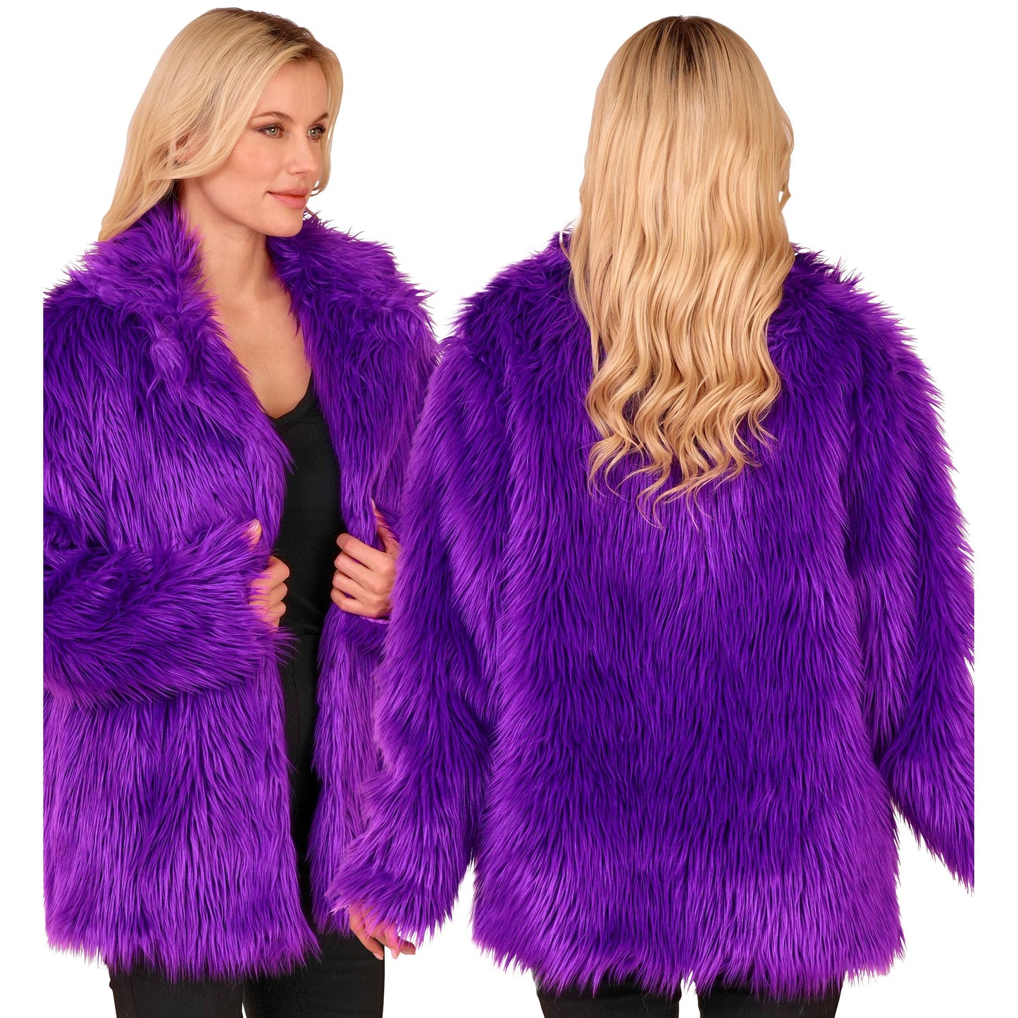 "VIOLETTE PLÜSCHJACKE" – Detailansicht