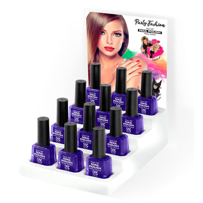 "VIOLETTER NAGELLACK - PEEL OFF AUF WASSERBASIS" Display Box - 8 ml – Vorderansicht