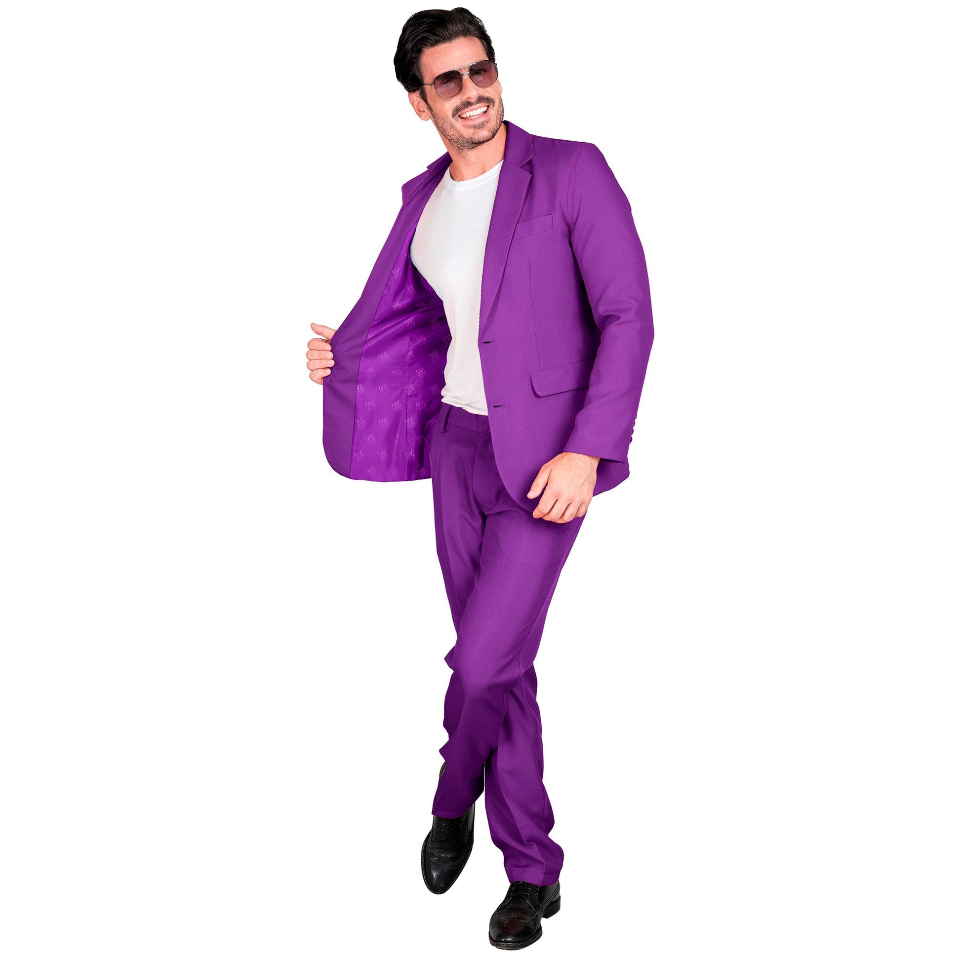 "VIOLETTER PARTY FASHION ANZUG" (Jackett, Hose) – Detailansicht