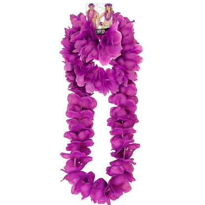 "VIOLETTES HAWAII-SET" (Halskette, Sitrnband, Armband) – Detailansicht