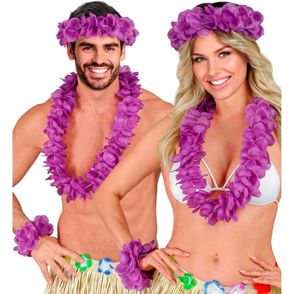 "VIOLETTES HAWAII-SET" (Halskette, Sitrnband, Armband) – Ansicht 3