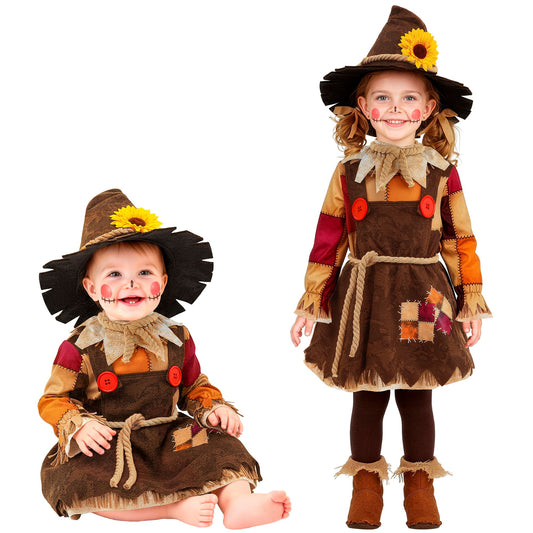 "VOGELSCHEUCHE" (Kleid, Kragen, Gürtel, Hut) – Vorderansicht
