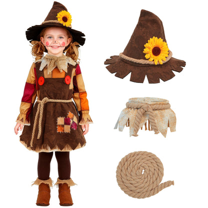 "VOGELSCHEUCHE" (Kleid, Kragen, Gürtel, Hut) – Detailansicht
