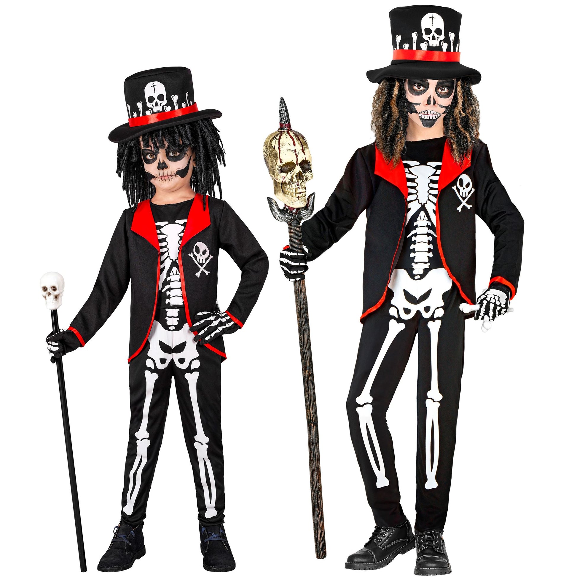 "VOODOO PRIESTER" (Jackett mit Hemd, Hose, Hut) – Vorderansicht