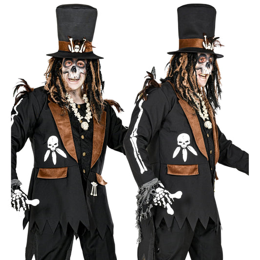 "VOODOO PRIESTER" (Oberteil mit Weste, Hut) – Vorderansicht