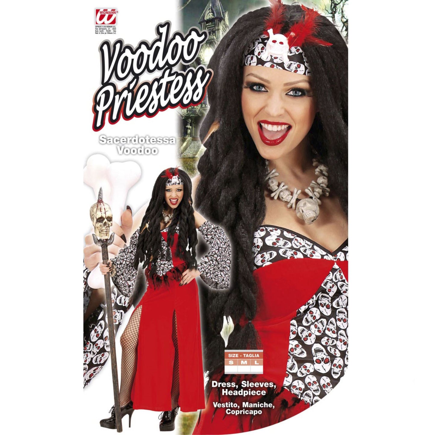 "VOODOO PRIESTERIN" (Kleid, Ärmel, Kopfbedeckung) – Ansicht 3