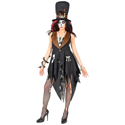 "VOODOO PRIESTERIN" (Kleid, Hut) – Detailansicht