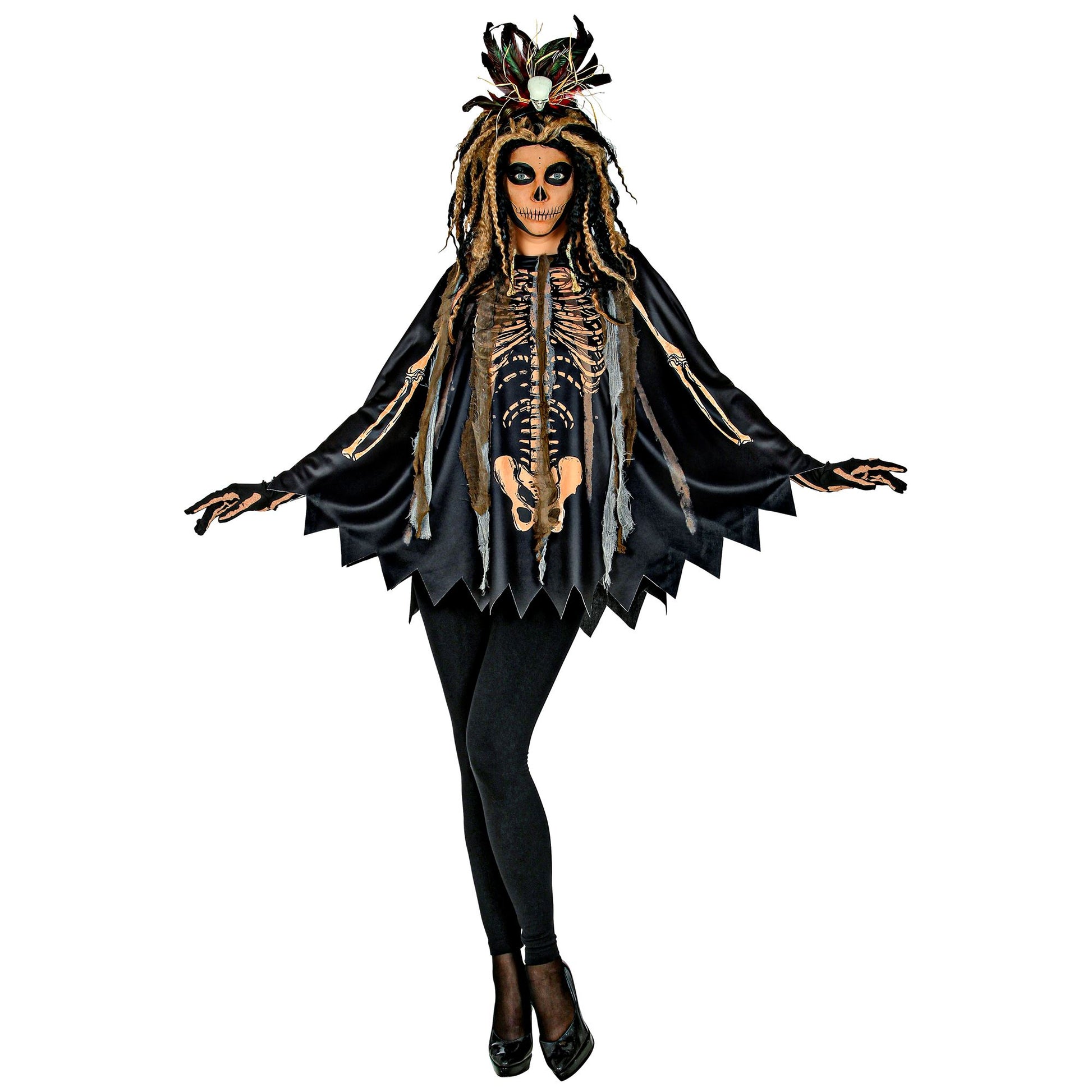 "VOODOO PRIESTERIN" (Poncho mit Kapuze) – Ansicht 4
