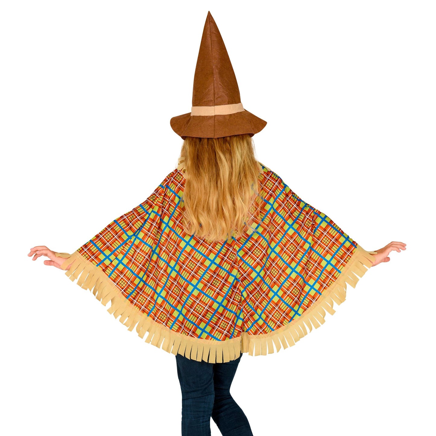 "VORGELSCHEUCHE" (Poncho, Hut) – Detailansicht