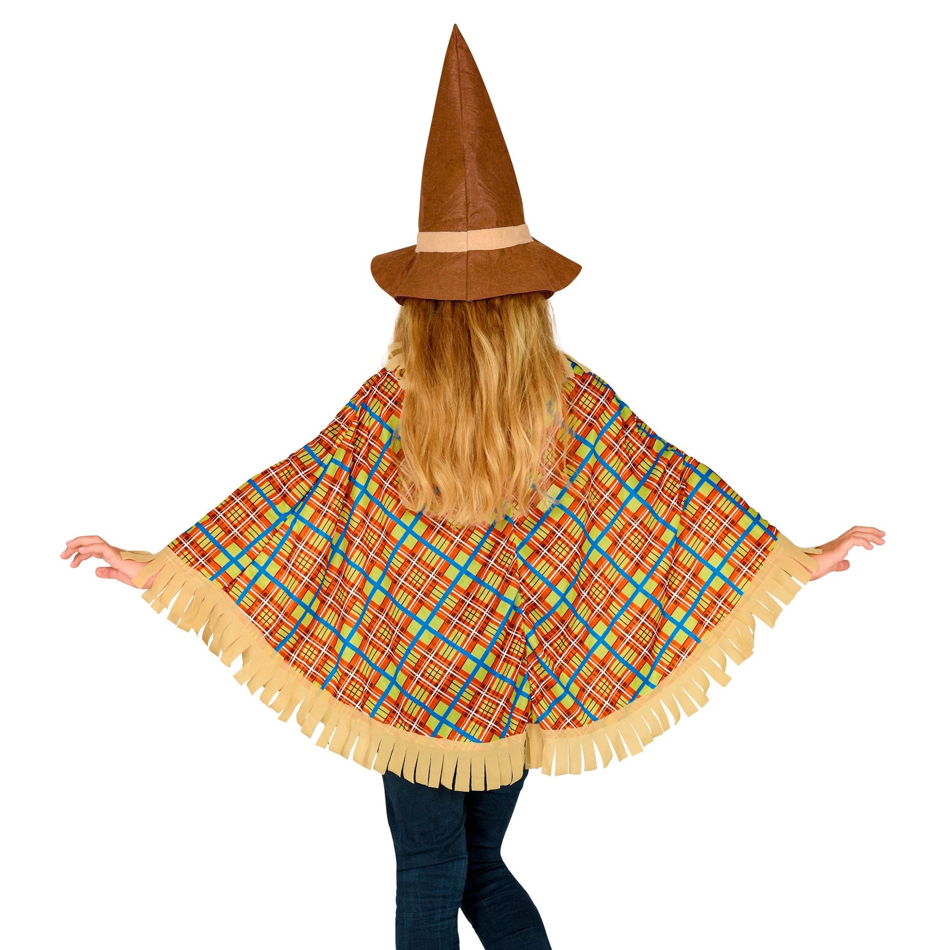 "VORGELSCHEUCHE" (Poncho, Hut) – Detailansicht