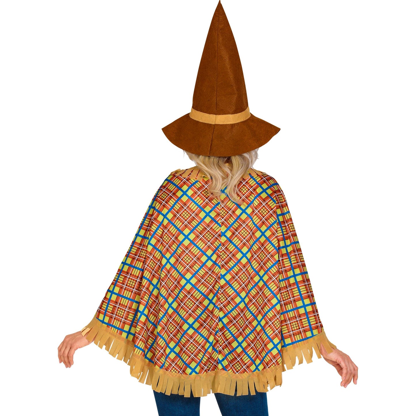 "VORGELSCHEUCHE" (Poncho, Hut) – Detailansicht