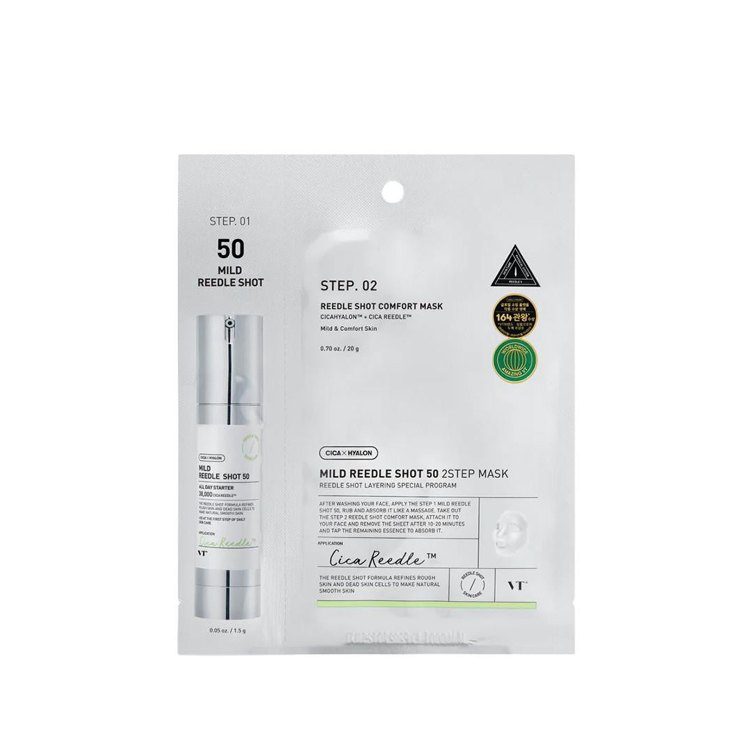 VT Cosmetics VT Cosmetics, Reedle Shot 50 2 Step Mild, Stärkung, Gesichtsmaske, Für das Gesicht, 21.5 g Regular