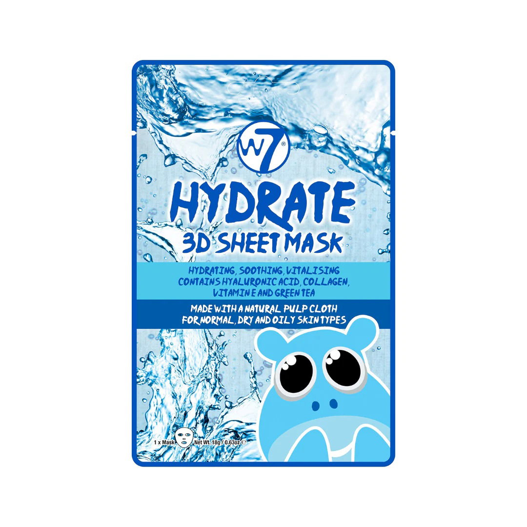 W7, Hydrate 3D, Revitalisierung, Gesichtsmaske, Für das Gesicht, 18 g