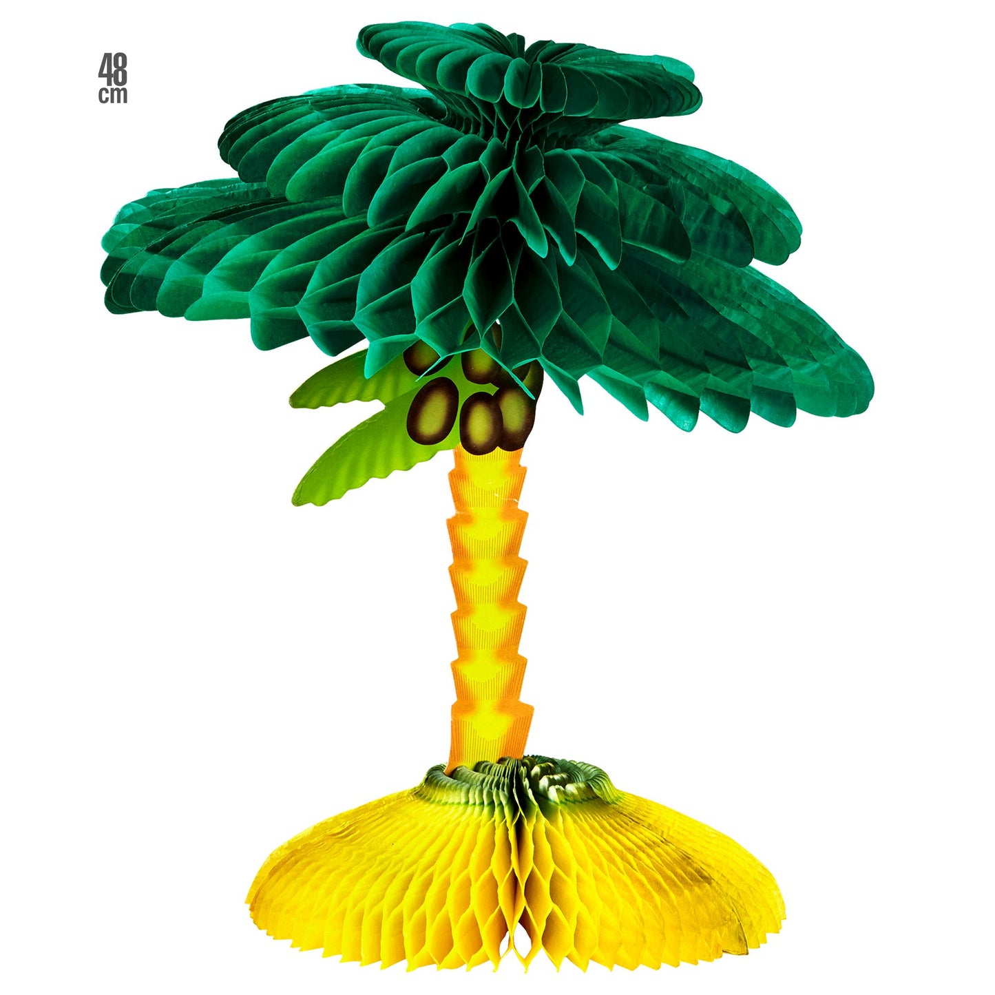 "WABENBALL PALME ZUM AUFSTELLEN" 48 cm – Vorderansicht