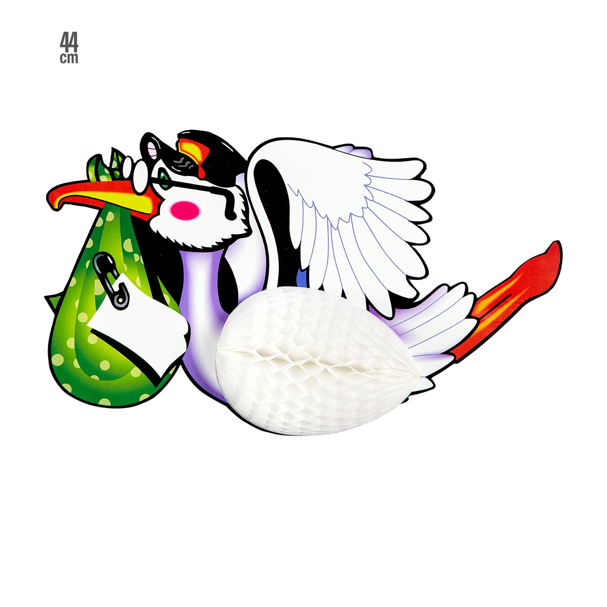 "WABENBALL STORCH" 44 cm – Vorderansicht