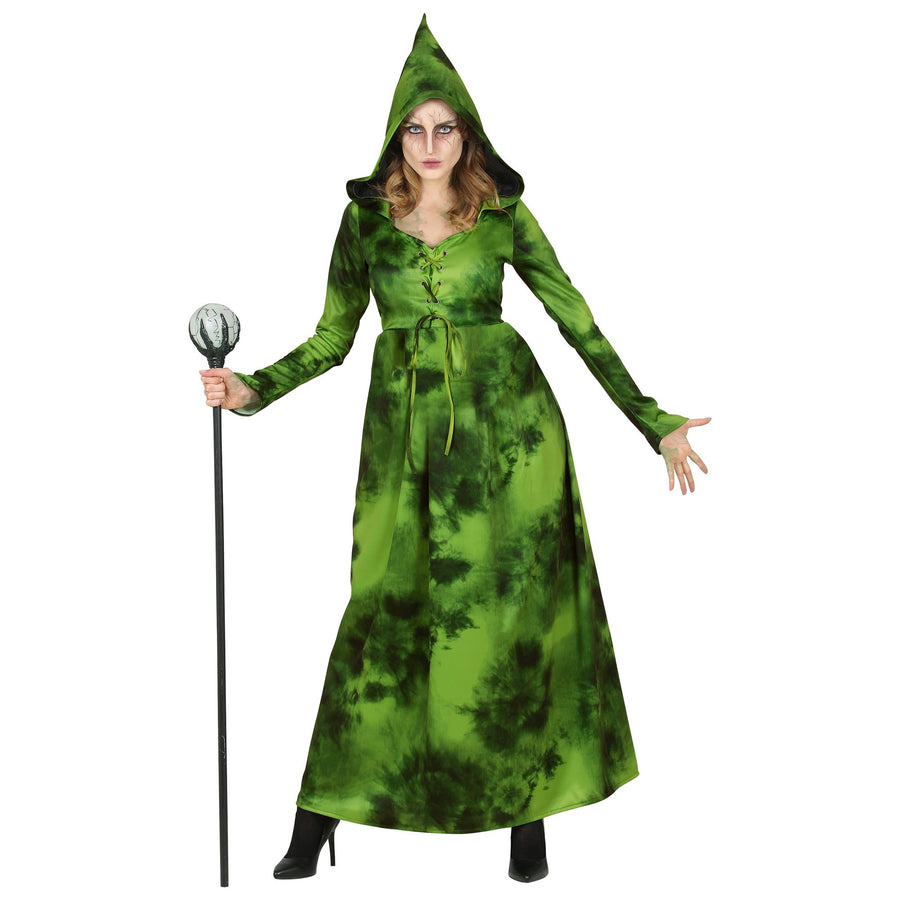 "WALDHEXE" (Kleid mit Kapuze) – Vorderansicht