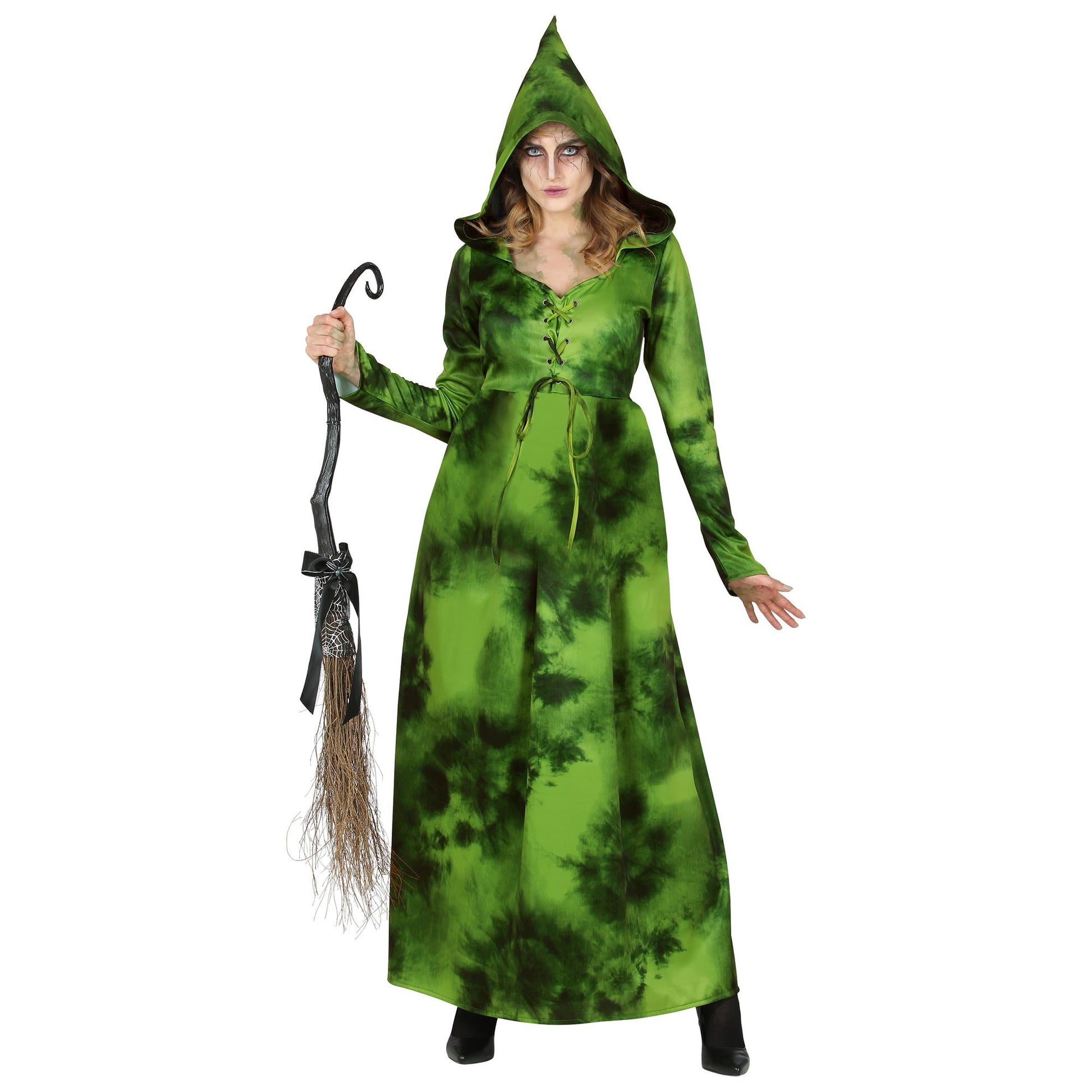"WALDHEXE" (Kleid mit Kapuze) – Detailansicht