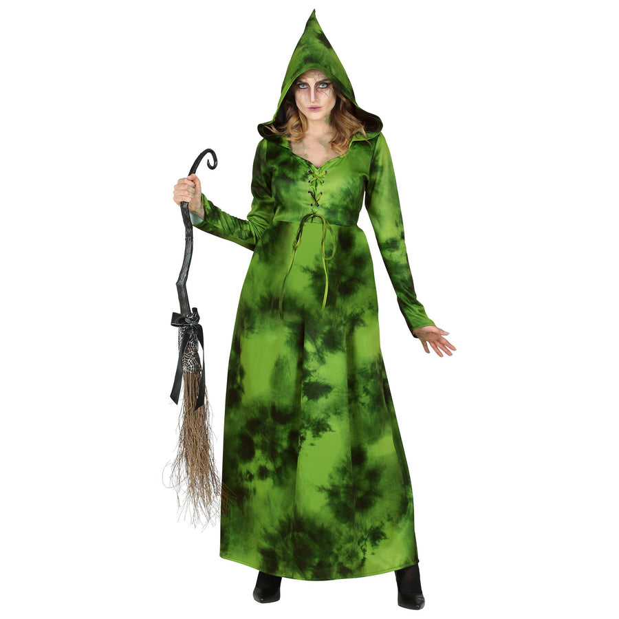 "WALDHEXE" (Kleid mit Kapuze) – Detailansicht
