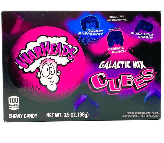 Warheads Galactic Cubes 99g Fruchtgummi sauer geschmack