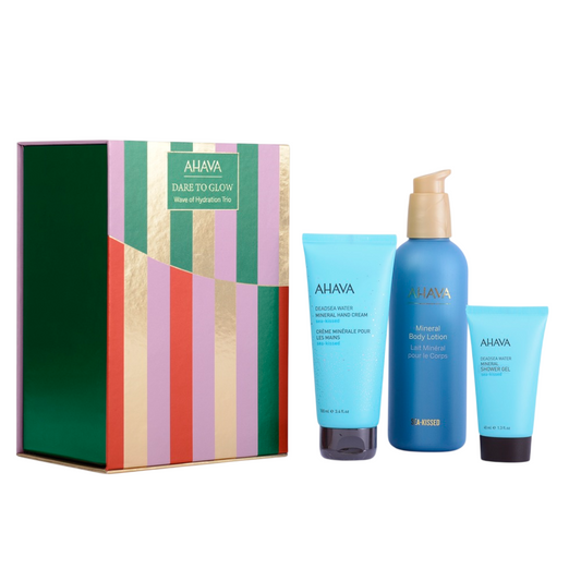 Ahava Hautpflegeset Wave of Hydration Trio Set Ahava: Dead Sea Water, Vegan, Hydrating, Hand Cream, 100 ml + Dead Sea Water, 