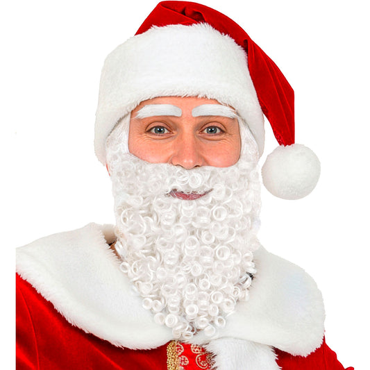 "WEIHNACHTSMANN BART MIT SCHNURRBART UND AUGENBRAUEN" – Vorderansicht