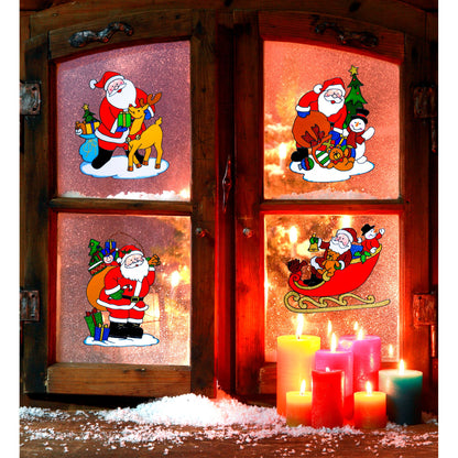 "WEIHNACHTSMANN FENSTERBILDER" sort. In 12 Modellen - 30 cm – Detailansicht