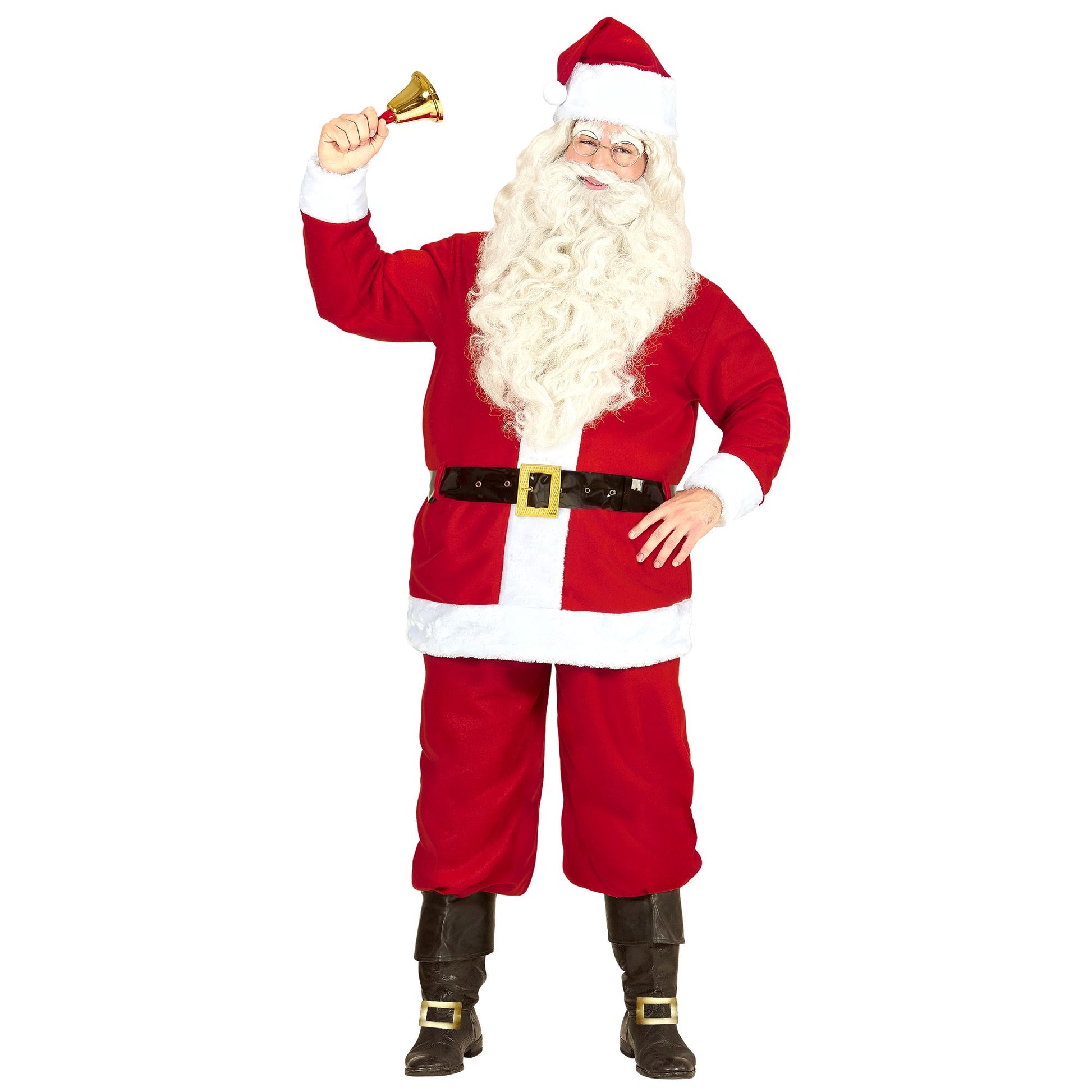 "WEIHNACHTSMANN" (Jacke, Hose, Gürtel, Hut) – Vorderansicht
