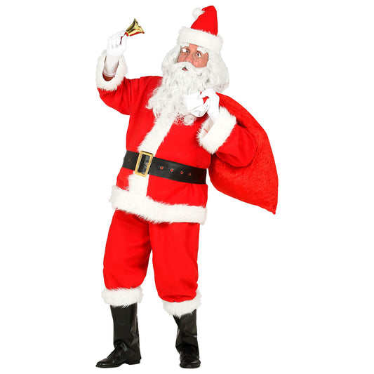 "WEIHNACHTSMANN" (Jacke, Hose, Gürtel, Stiefelüberzieher, Mütze) – Vorderansicht
